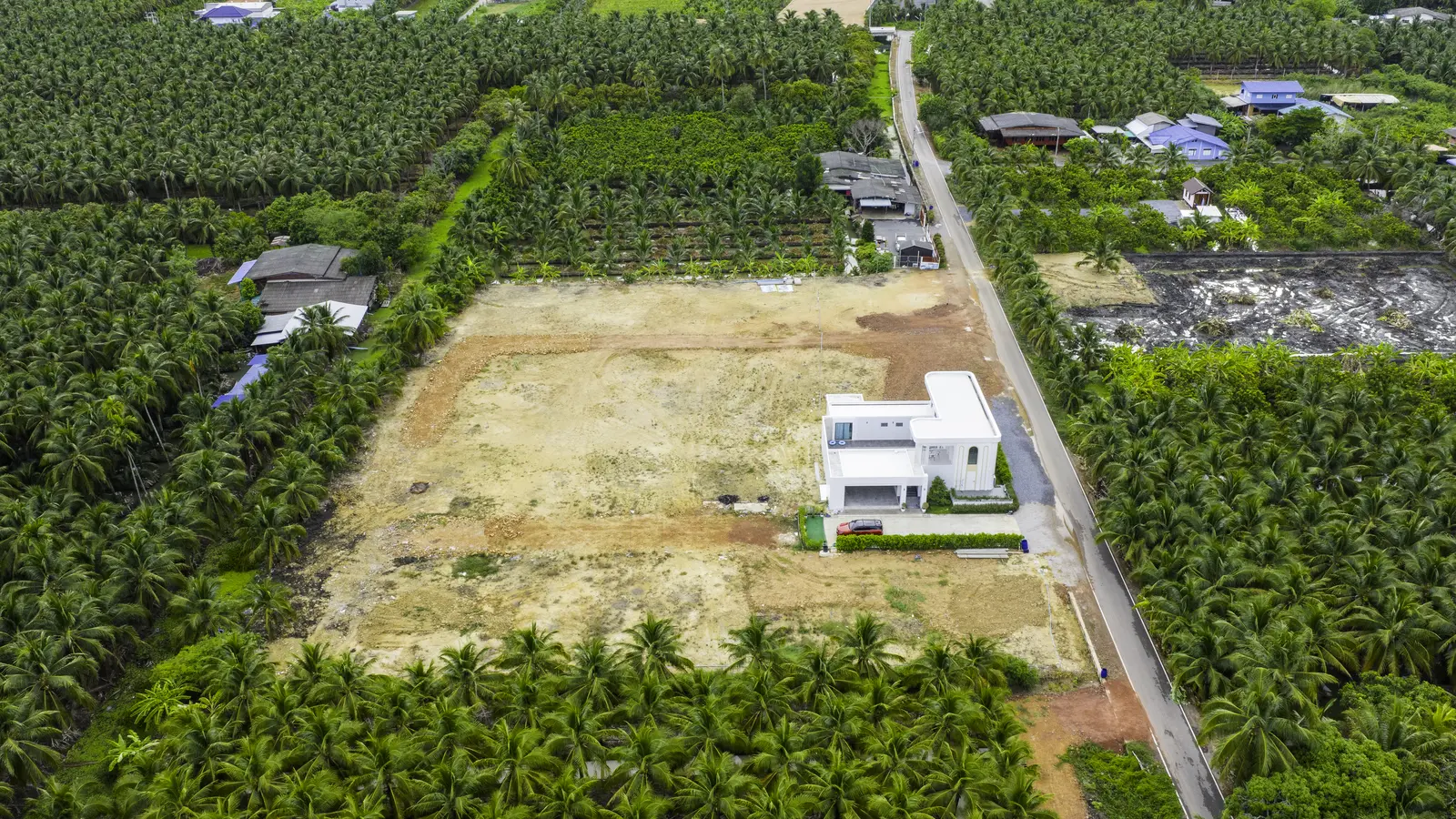 ที่ดินสวย ติดริมน้ำ บ้านแพ้ว สมุทรสาคร โฉนดครุฑแดง พร้อมโอน